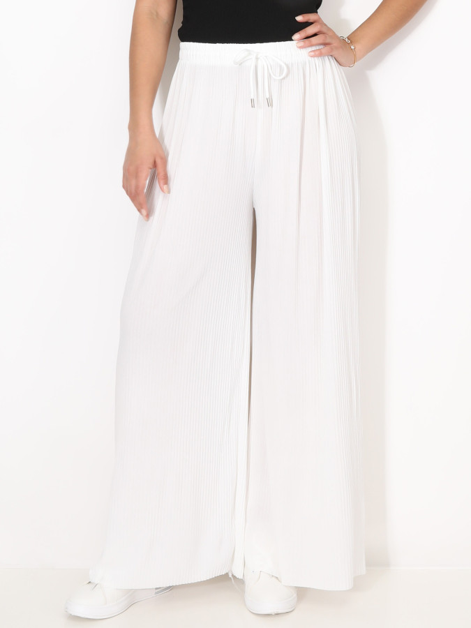 Pantalon large plissé