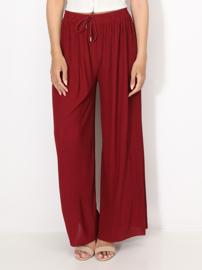 Pantalon large plissé