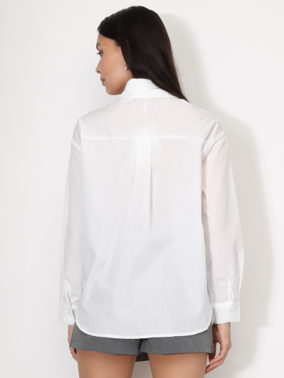 Chemise ample à fleur plissée XXL