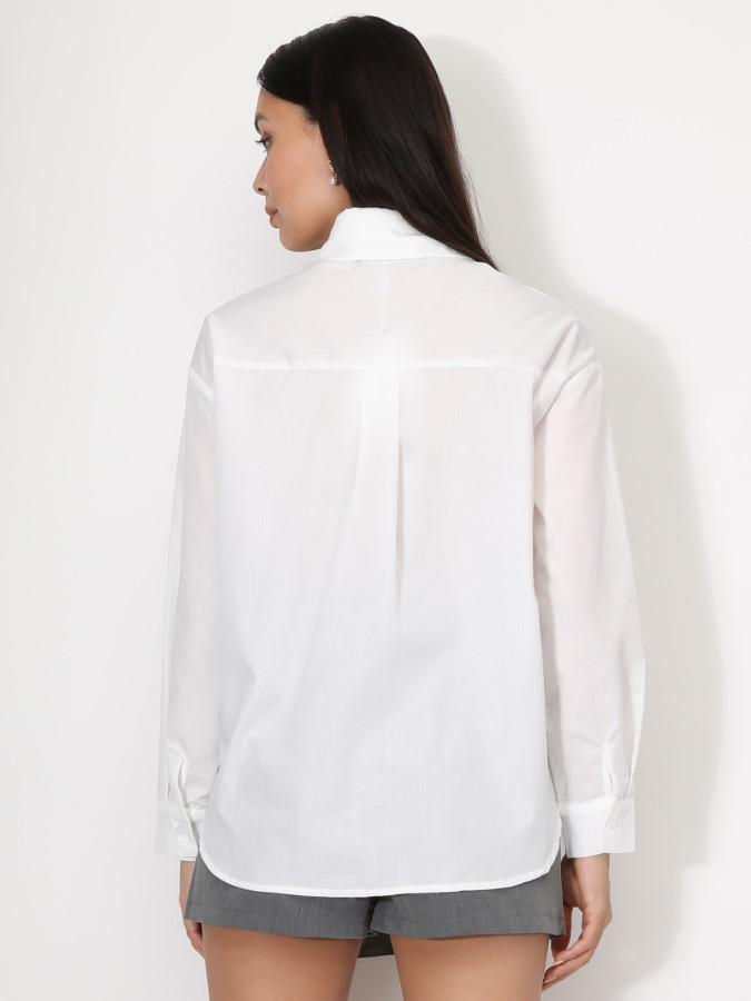 Chemise ample à fleur plissée XXL