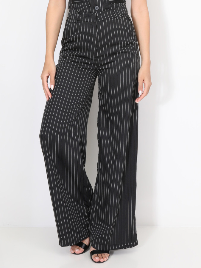 Pantalon de costume à fines rayures