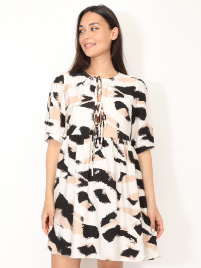 Robe à motif tacheté et Nœuds