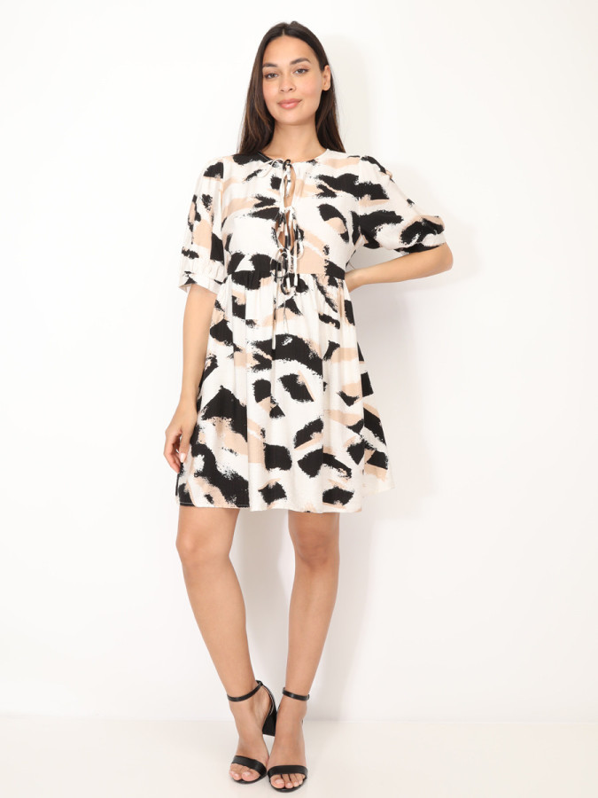 Robe à motif tacheté et Nœuds