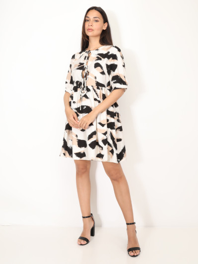 Robe à motif tacheté et Nœuds