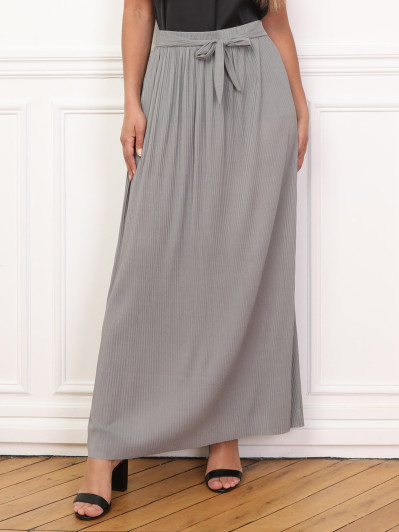 Jupe longue évasée et plissée