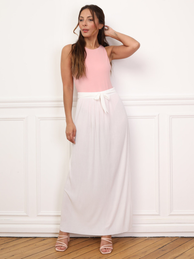 Jupe longue évasée et plissée