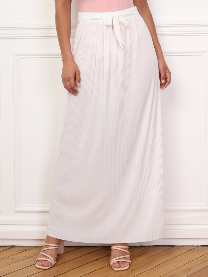 Jupe longue évasée et plissée