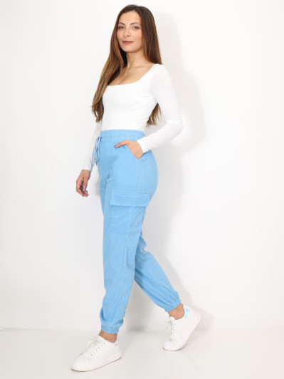 Pantalon cargo en velours côtelé