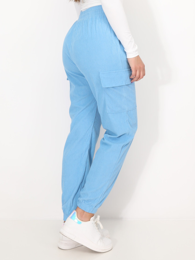 Pantalon cargo en velours côtelé