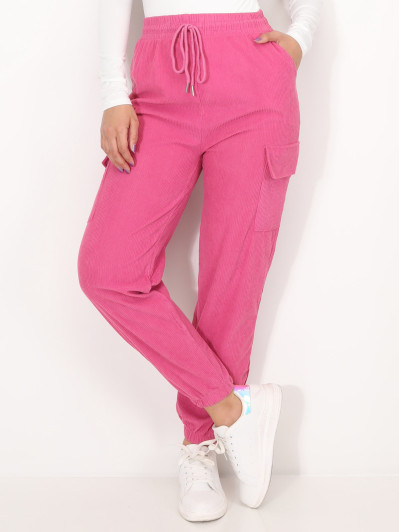 Pantalon cargo en velours côtelé