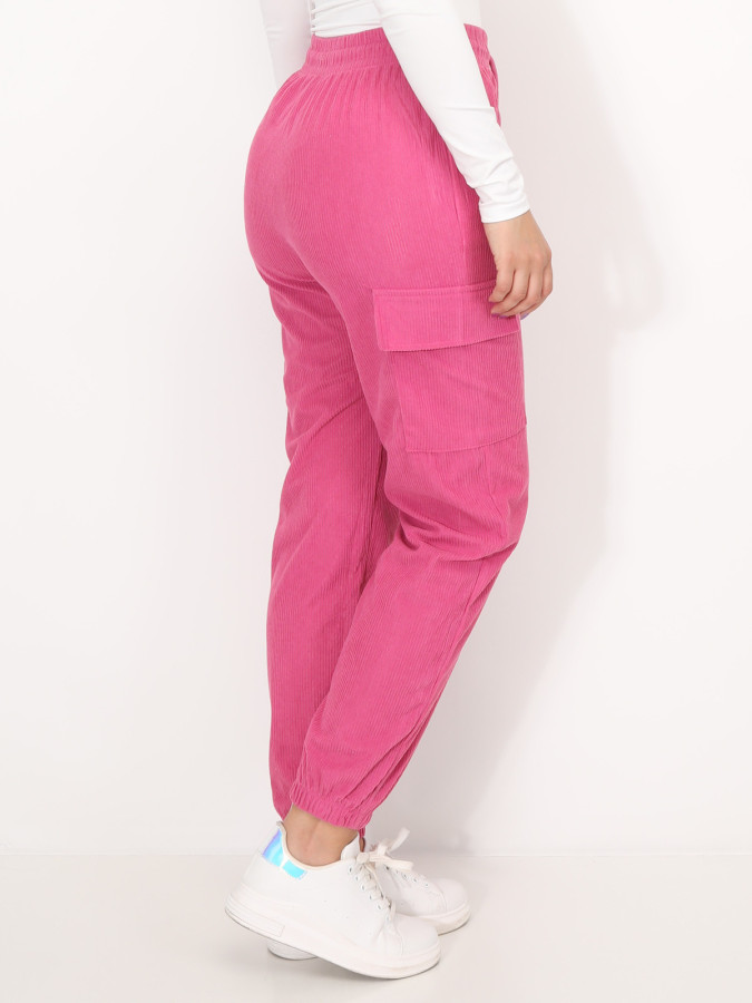 Pantalon cargo en velours côtelé