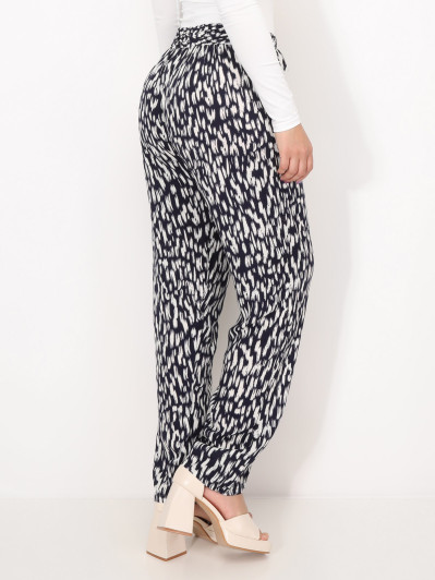 Pantalon carotte à imprimé