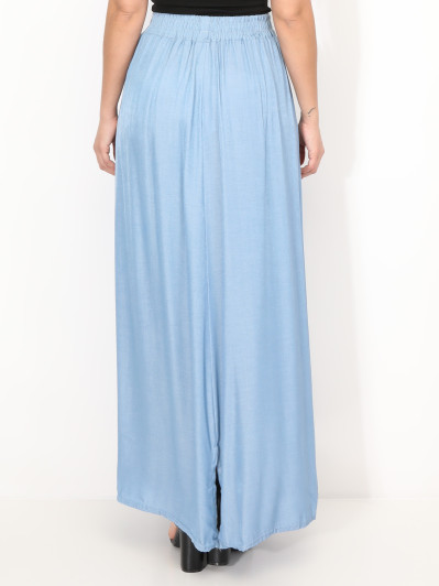 Jupe effet denim ceinturée