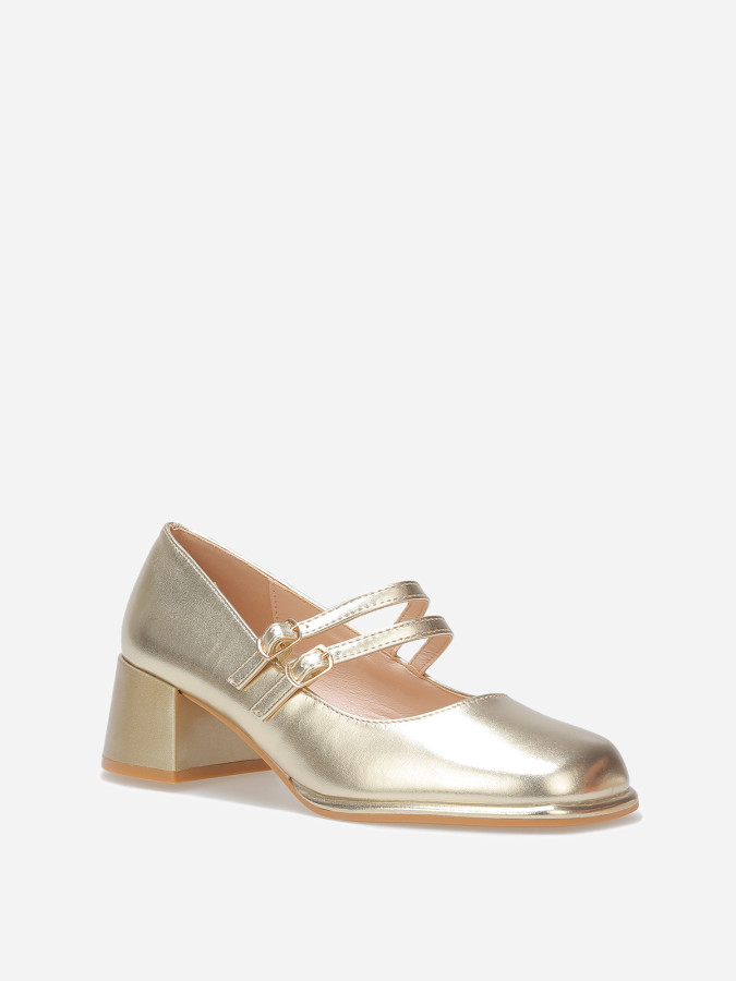 Babies à talon et bout carrés