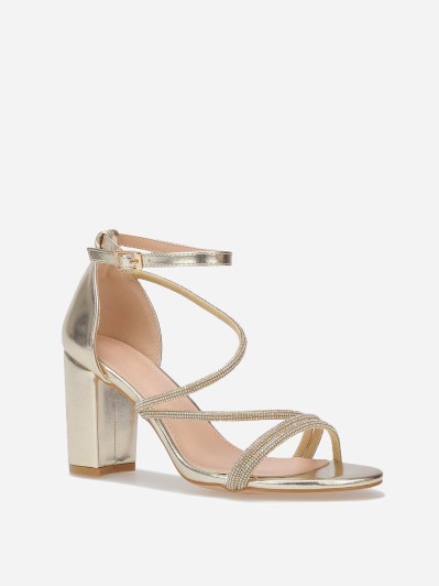 Sandales à multi-brides strassées