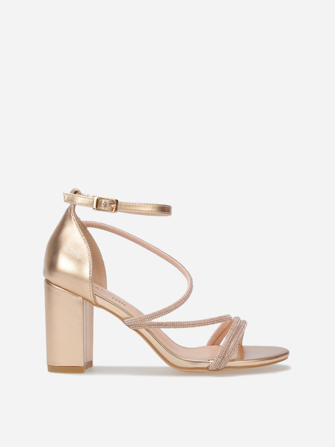 Sandales à multi-brides strassées