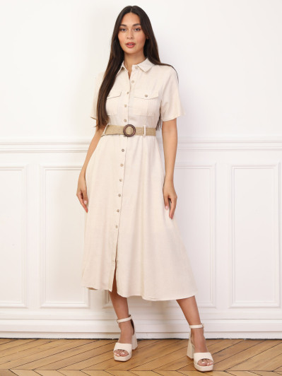 Robe chemise style utilitaire
