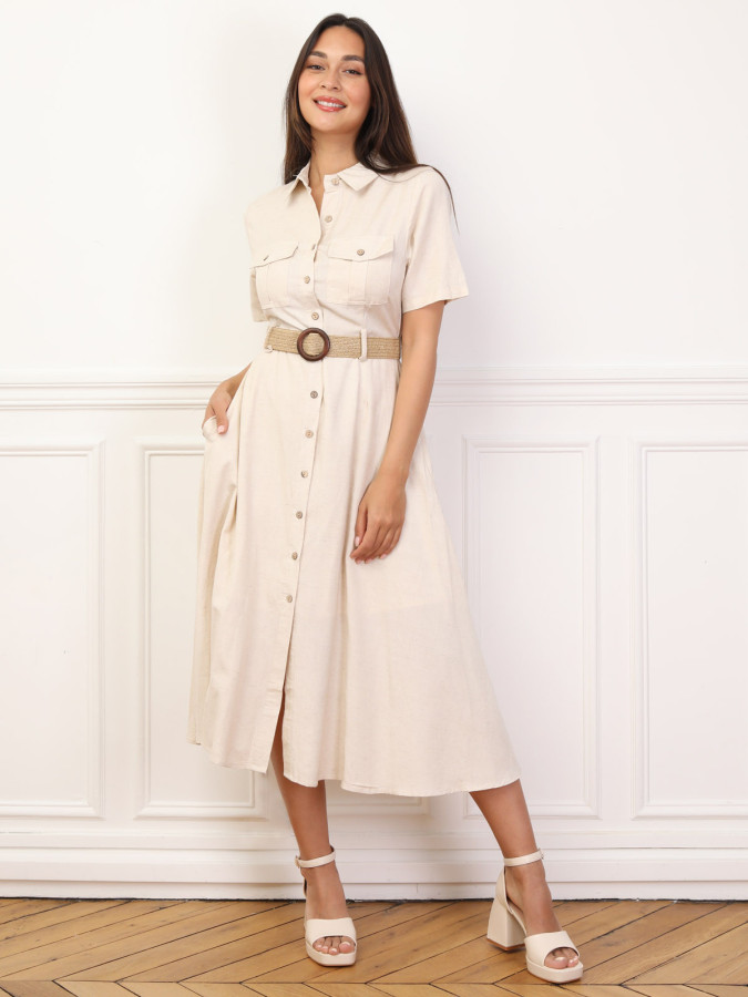 Robe chemise style utilitaire