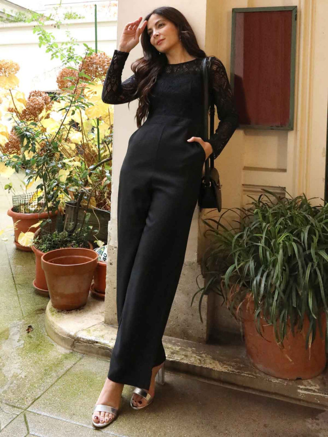 Combinaison avec buste en dentelle