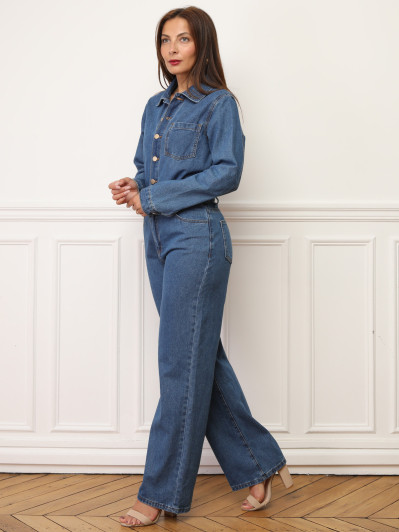 Combinaison style utilitaire en denim