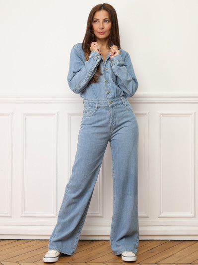Combinaison style utilitaire en denim