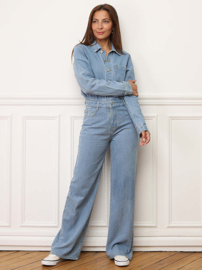 Combinaison style utilitaire en denim