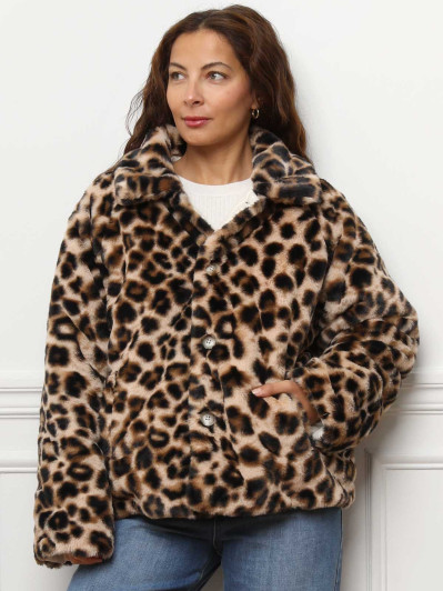 Doudoune réversible fourrée