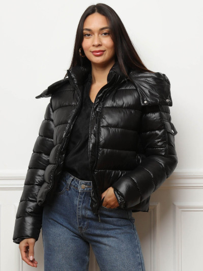 Doudoune courte à capuche