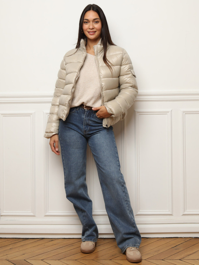 Doudoune courte à capuche