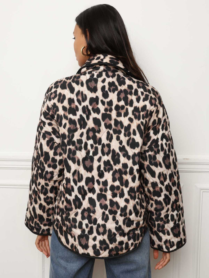 Veste matelassée à imprimé animal