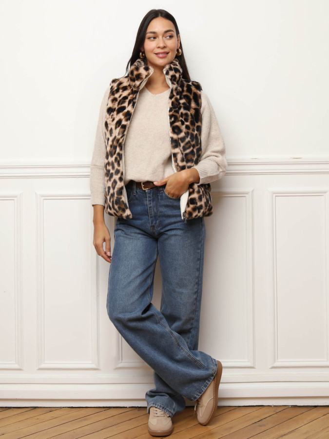 Doudoune sans manches réversible