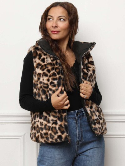 Doudoune sans manches réversible