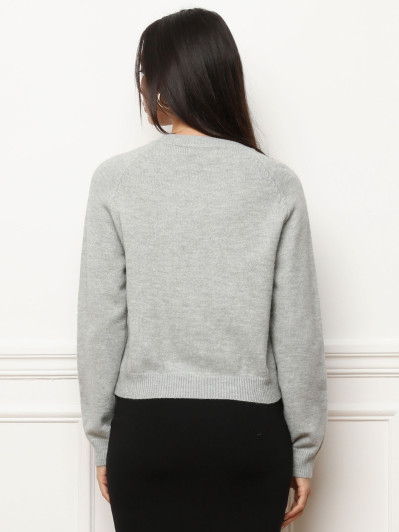 Pull à message brodé