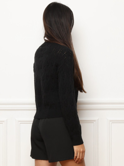 Pull droit en maille ajourée