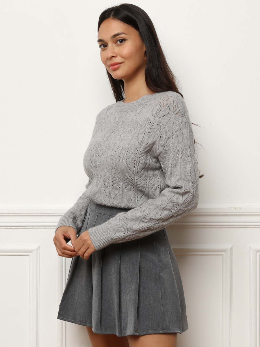 Pull droit en maille ajourée