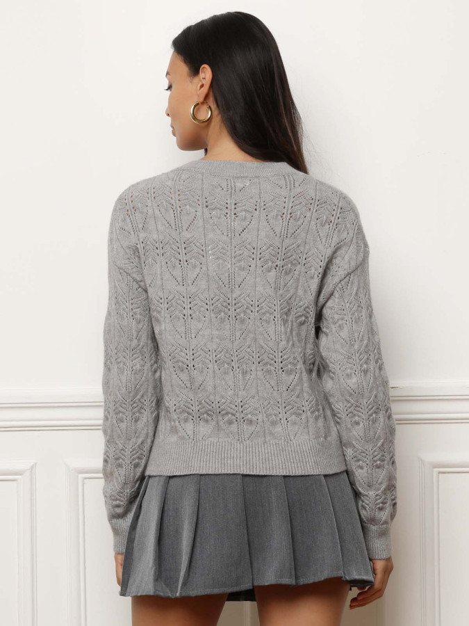 Pull droit en maille ajourée