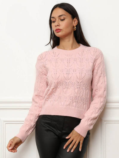 Pull droit en maille ajourée