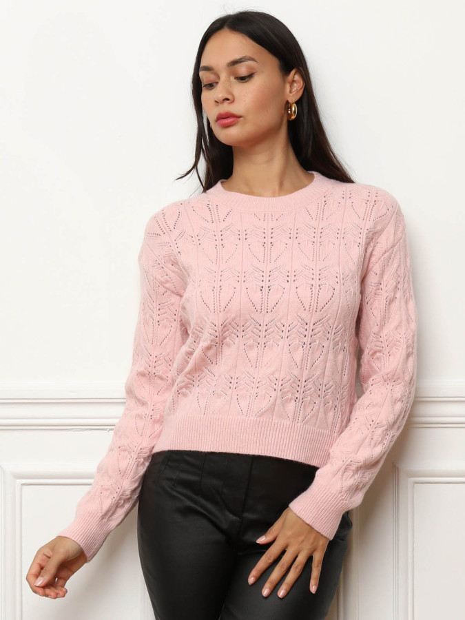 Pull droit en maille ajourée