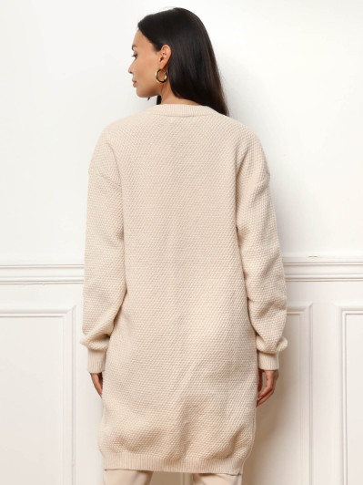 Gilet mi-long à poches