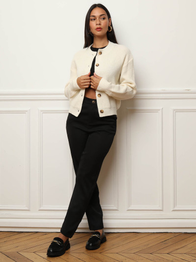 Cardigan à boutons marbrés