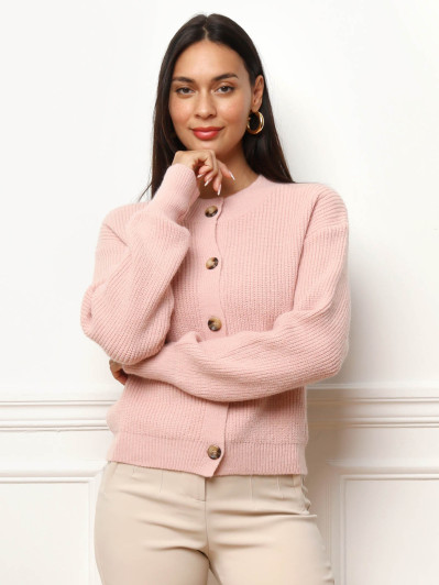 Cardigan à boutons marbrés