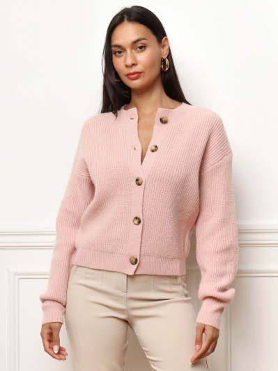 Cardigan à boutons marbrés