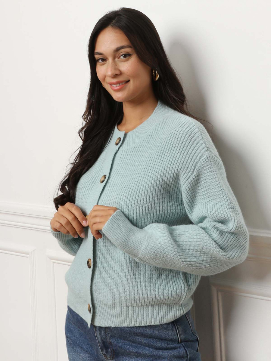 Cardigan à boutons marbrés