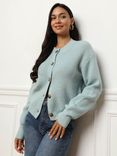 Cardigan à boutons marbrés
