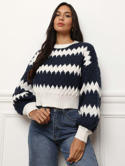 Pull court à imprimé graphique