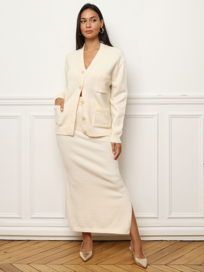Ensemble jupe longue et cardigan