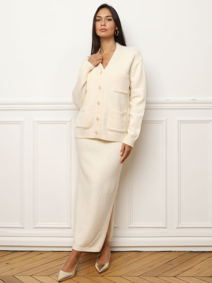 Ensemble jupe longue et cardigan
