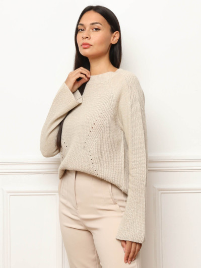 Pull à fils brillants et manches papillon