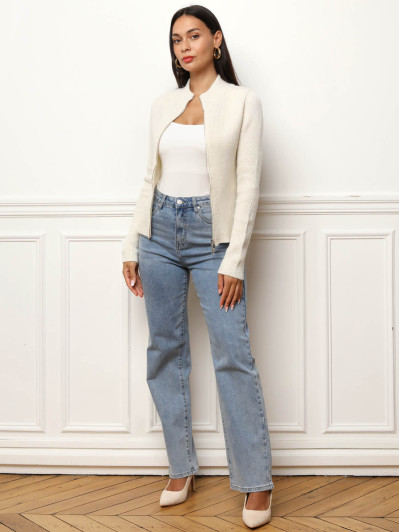 Gilet zippé à sequins