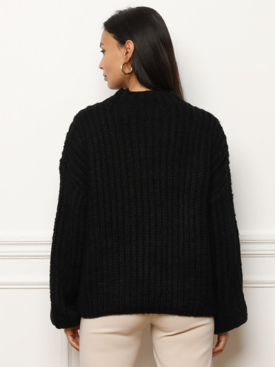 Pull en maille côtelée